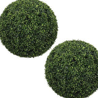 Set of Two 19" Green Artificial Boxwood Tree