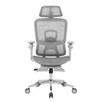 Gray Adjustable Height Swivel Rolling Gaming Chair With Footrest