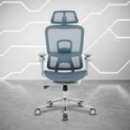 Gray Adjustable Height Swivel Rolling Gaming Chair With Footrest