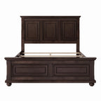 Brown Solid Wood Queen Bed Frame