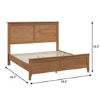 Natural Solid Wood Full Bed Frame