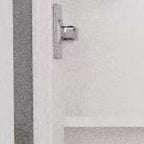 5" White Glass Wall Mounted No Textural Detailing Three Door Medicine Cabinet