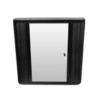 27" Black Steel Wall Mounted No Textural Detailing Single Door Medicine Cabinet