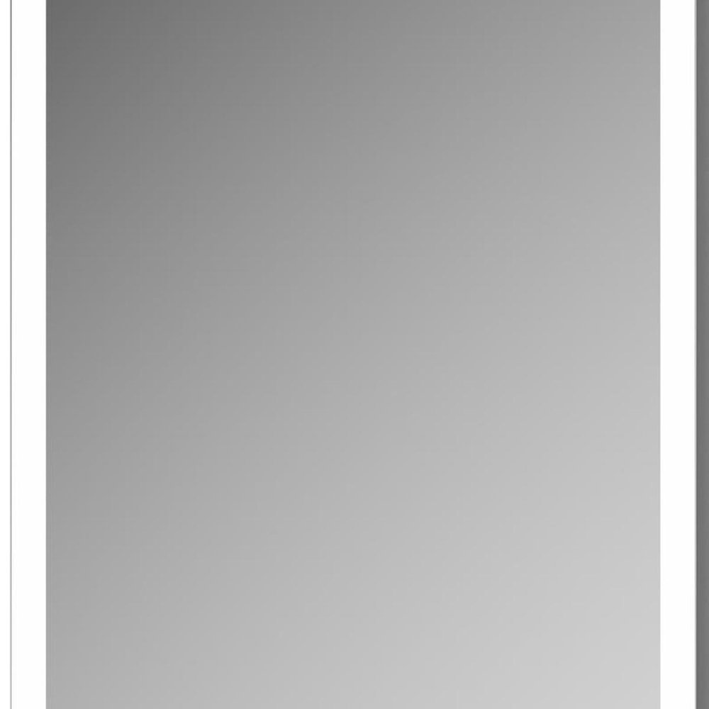 20" Silver Glass Wall Mounted No Textural Detailing Single Door Medicine Cabinet