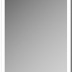 20" Silver Glass Wall Mounted No Textural Detailing Single Door Medicine Cabinet