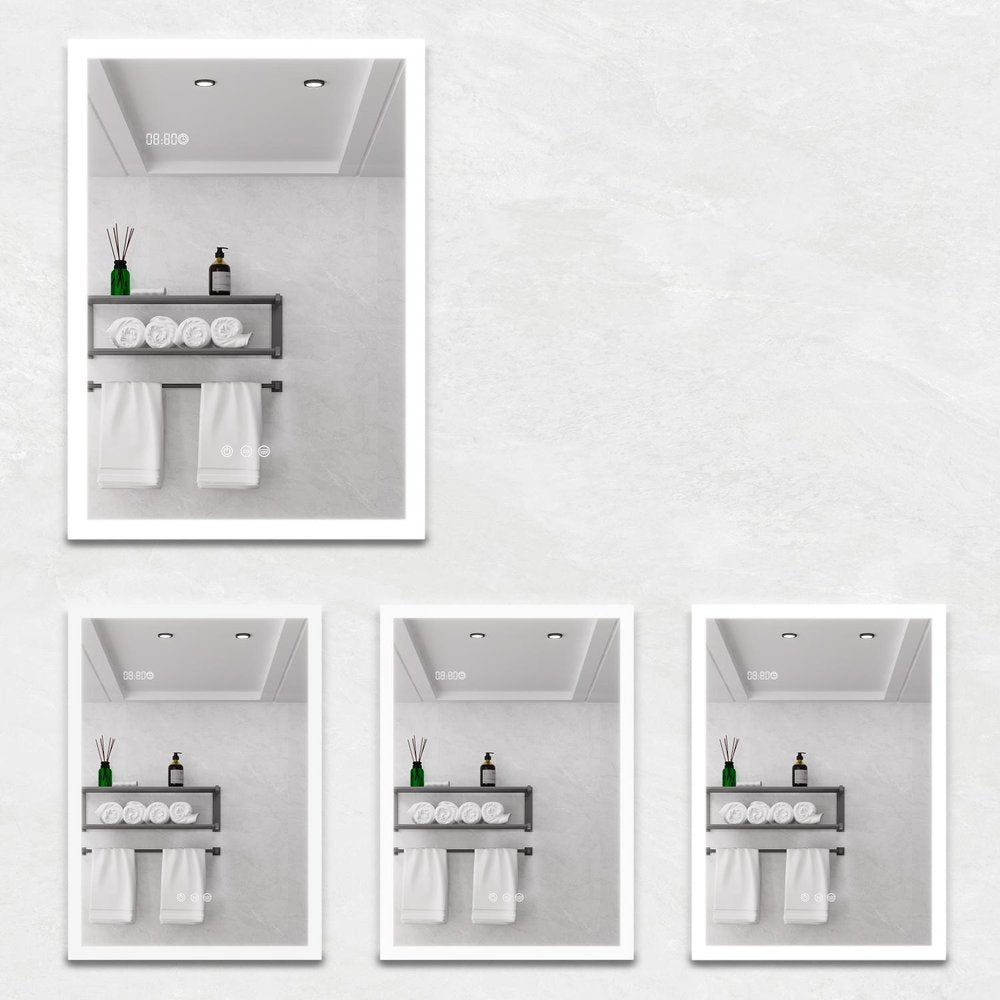 20" Silver Glass Wall Mounted No Textural Detailing Single Door Medicine Cabinet