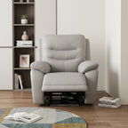 40" Light Gray Faux Leather Power Lift Assist Recliner With USB