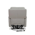 40" Light Gray Faux Leather Power Lift Assist Recliner With USB
