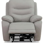 40" Light Gray Faux Leather Power Lift Assist Recliner With USB