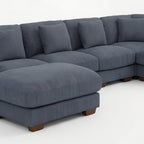 Modular L Shaped Seven Piece Corner Sectional With Ottoman