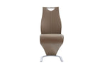 Set of Two Gray Upholstery And Metal Dining Side Chairs