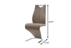 Set of Two Gray Upholstery And Metal Dining Side Chairs
