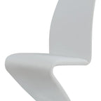 Set of Two White Upholstery And Solid Wood Dining Side Chairs