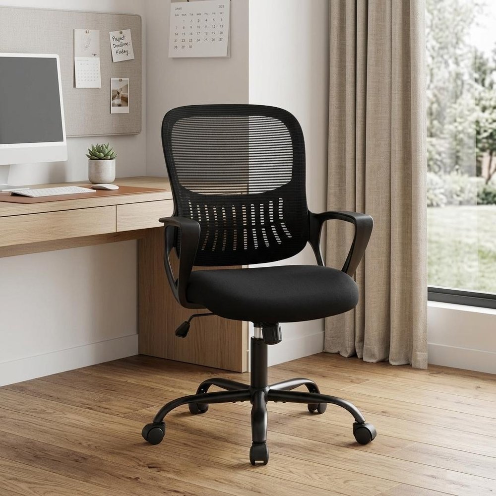 Black Swivel Rolling Office Chair