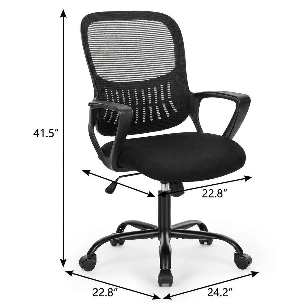 Black Swivel Rolling Office Chair