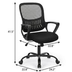 Black Swivel Rolling Office Chair