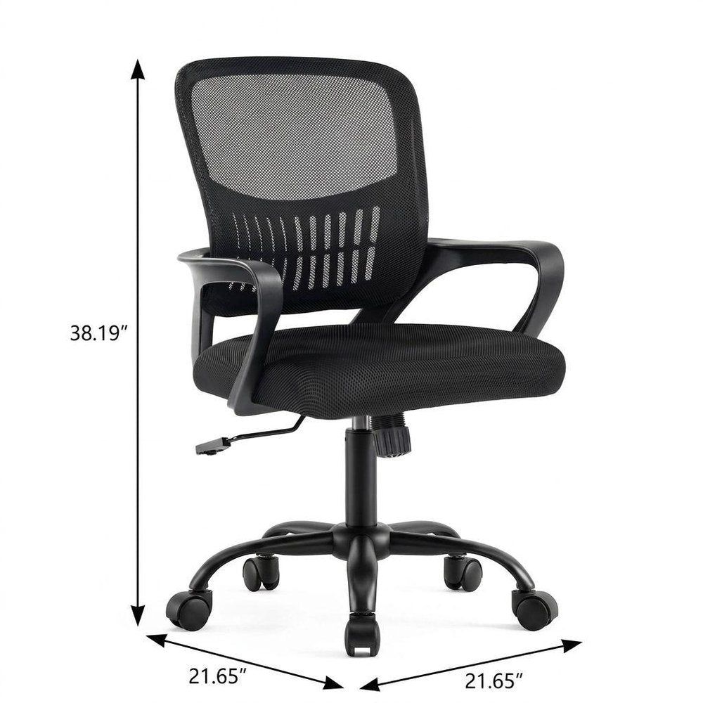 Black Swivel Rolling Office Chair