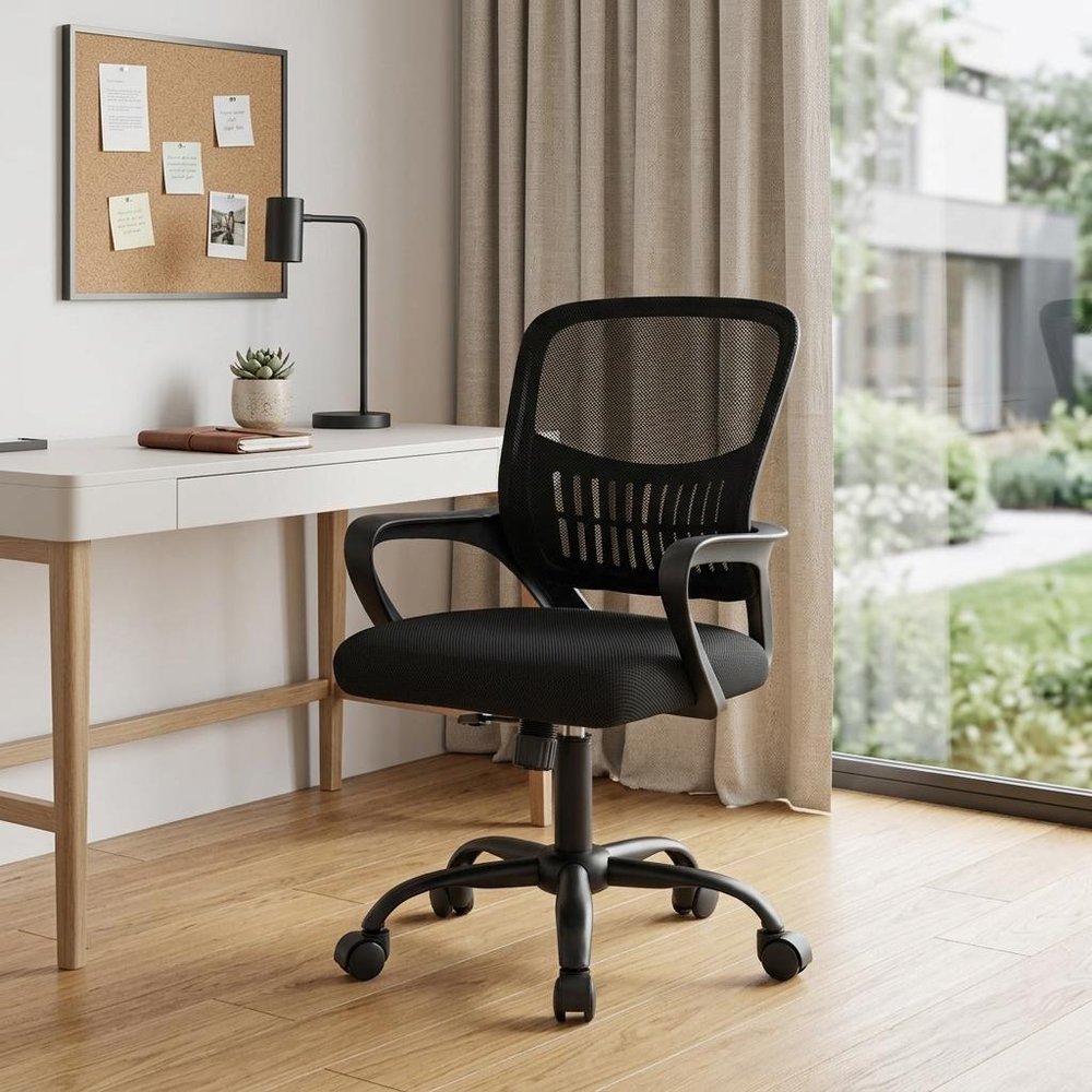 Black Swivel Rolling Office Chair