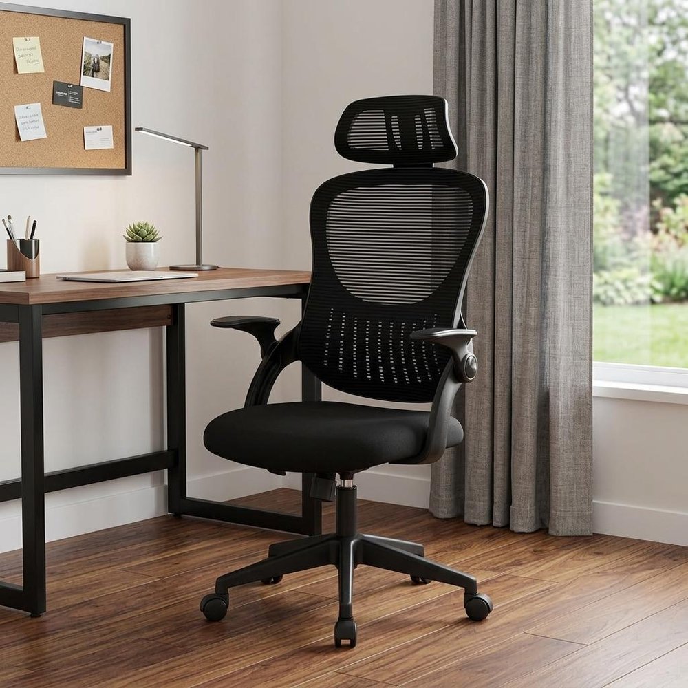 Black Swivel Rolling Office Chair