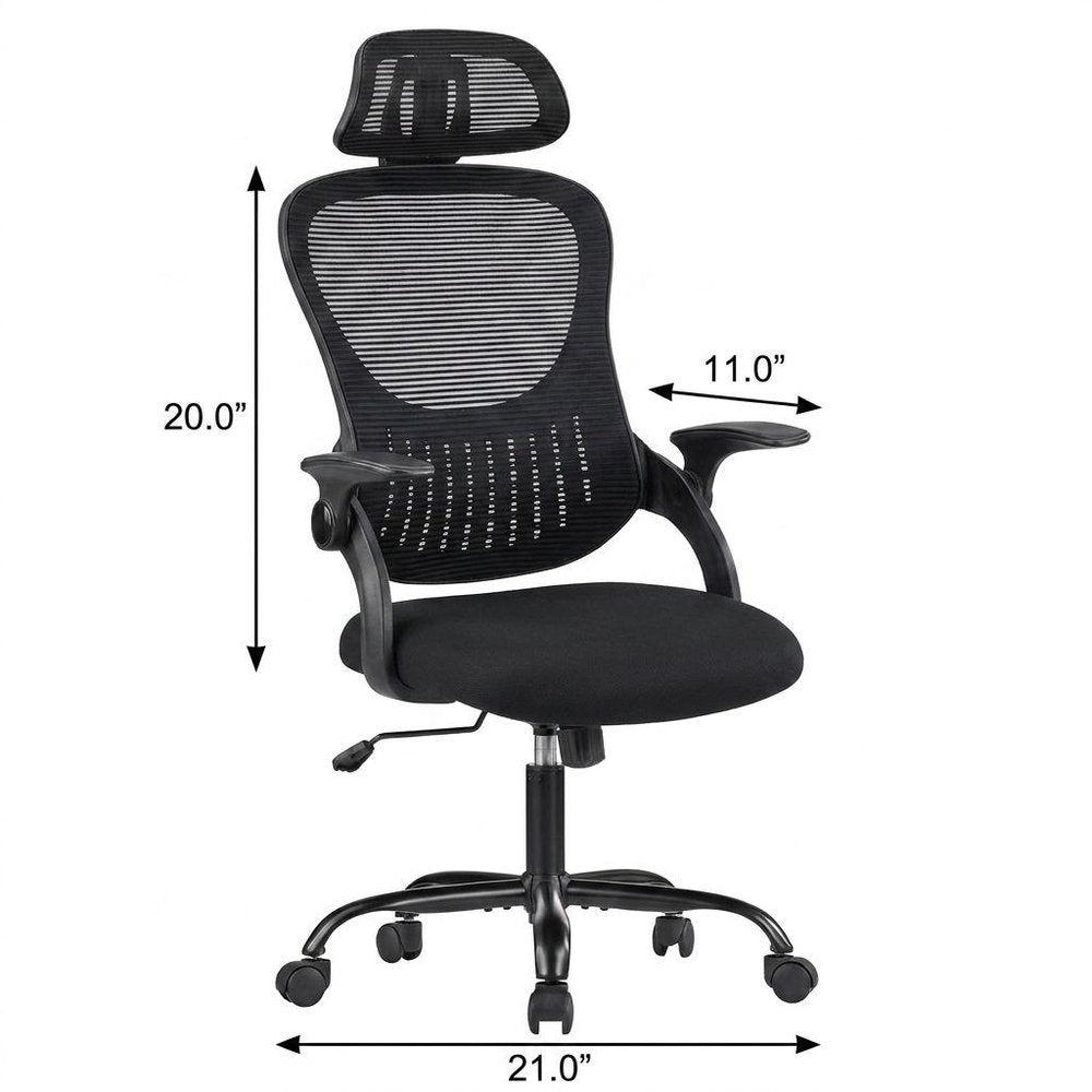 Black Swivel Rolling Office Chair