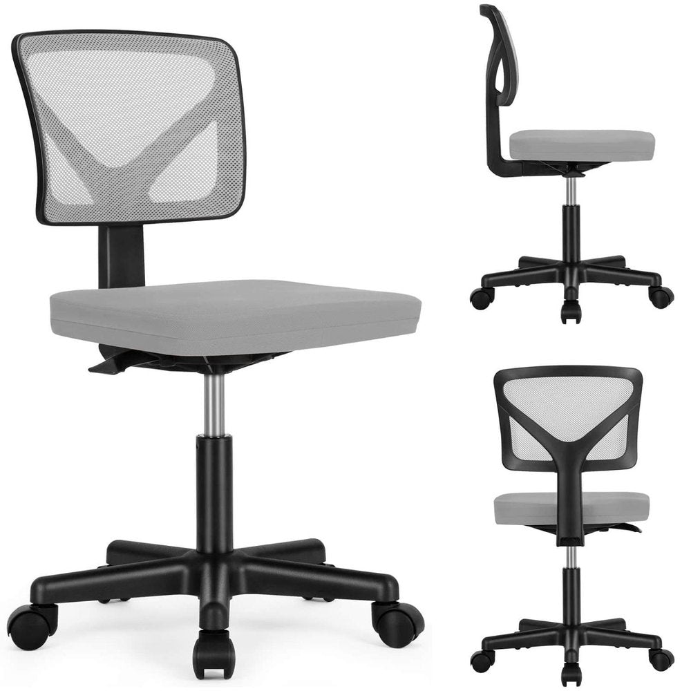 Gray And Black Swivel Rolling Office Chair