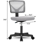 Gray And Black Swivel Rolling Office Chair