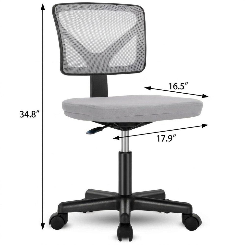 Gray And Black Swivel Rolling Office Chair