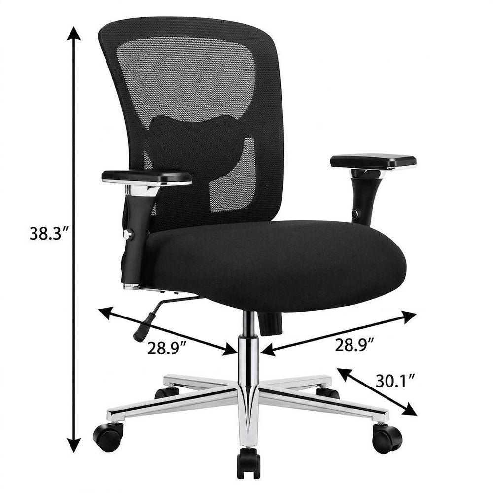 Black Swivel Rolling Office Chair