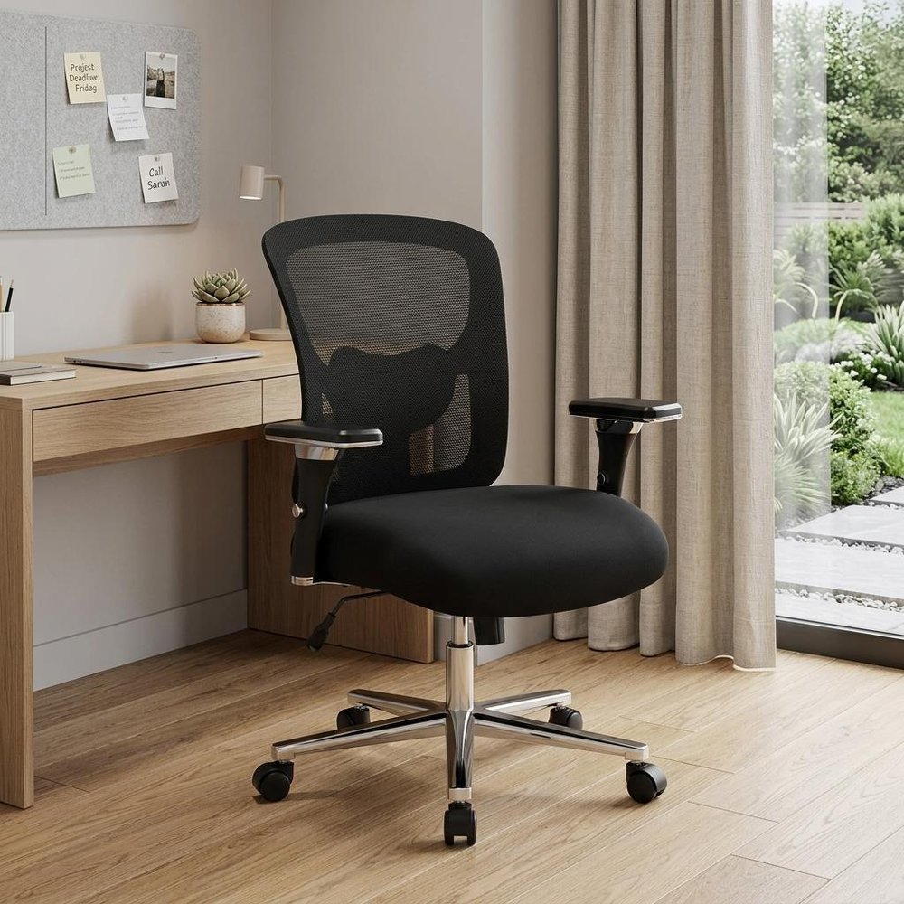 Black Swivel Rolling Office Chair