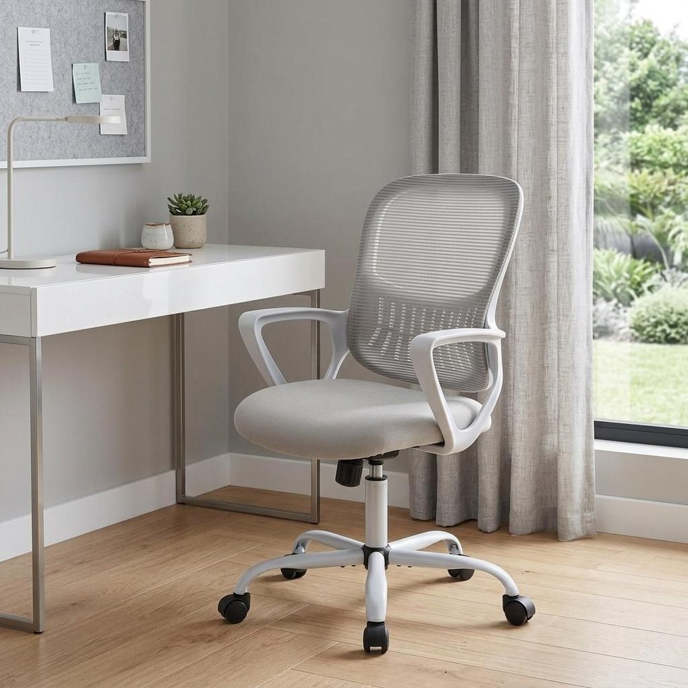 Gray Swivel Rolling Office Chair
