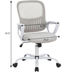 Gray Swivel Rolling Office Chair