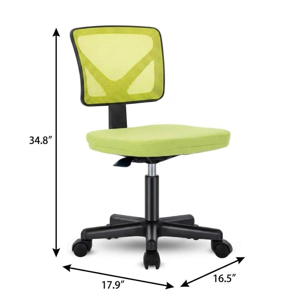 Yellow And Black Swivel Rolling Office Chair