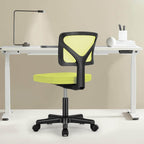 Yellow And Black Swivel Rolling Office Chair