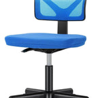 Blue And Black Swivel Rolling Office Chair