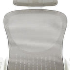 Gray And White Swivel Rolling Office Chair