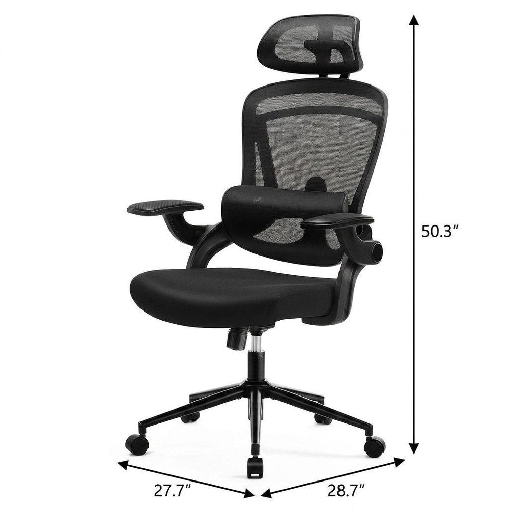 Black Swivel Rolling Office Chair