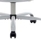 Gray And White Swivel Rolling Drafting Chair With Footrest