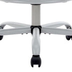 Gray And White Swivel Rolling Drafting Chair With Footrest