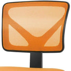 Orange And Black Swivel Rolling Office Chair