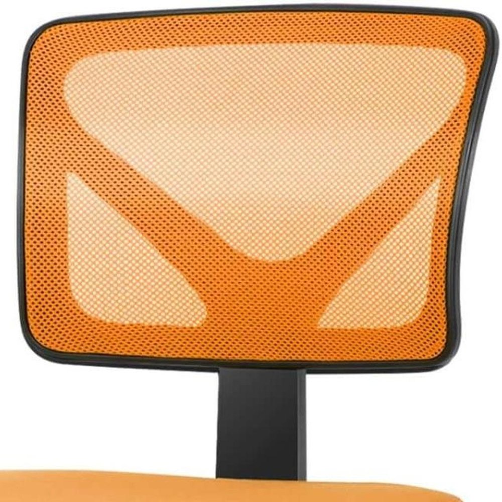 Orange And Black Swivel Rolling Office Chair