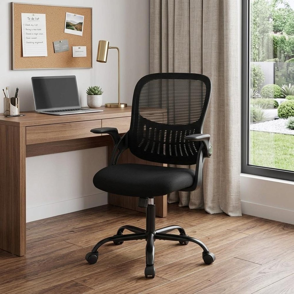 Black Swivel Rolling Office Chair