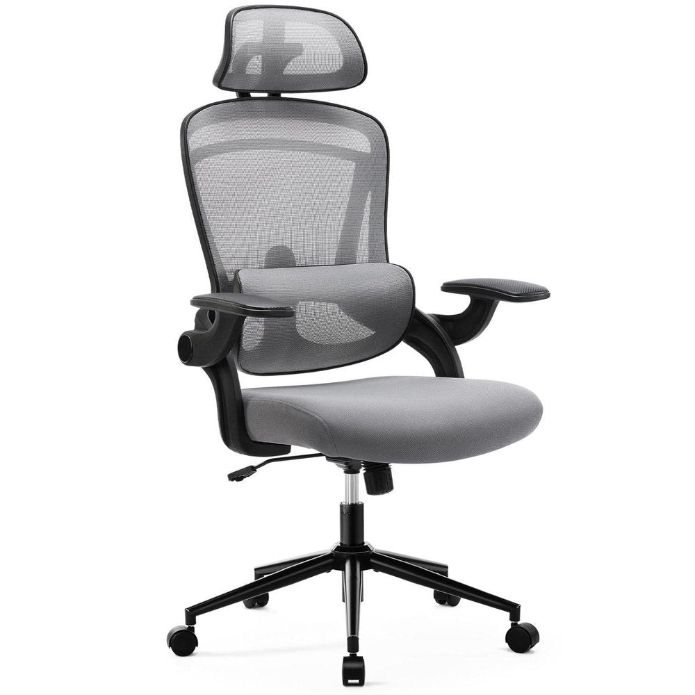 Gray And Black Swivel Rolling Office Chair