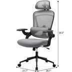 Gray And Black Swivel Rolling Office Chair