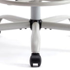 Gray Swivel Rolling Office Chair With Footrest