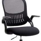 Black Swivel Rolling Office Chair With Footrest