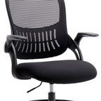 Black Swivel Rolling Office Chair With Footrest