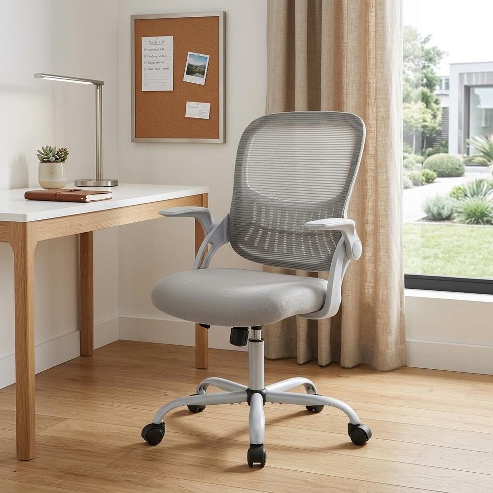 Gray Swivel Rolling Office Chair