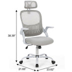Gray Swivel Rolling Office Chair