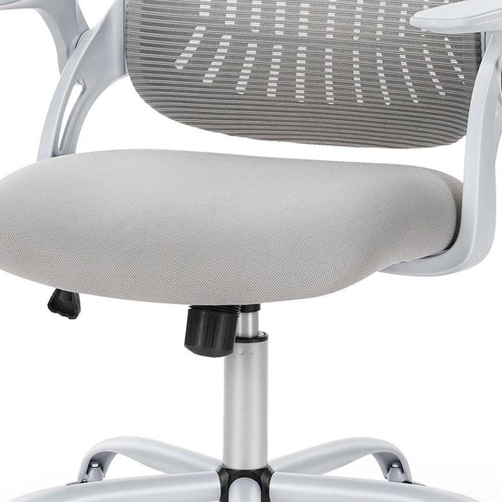 Gray Swivel Rolling Office Chair