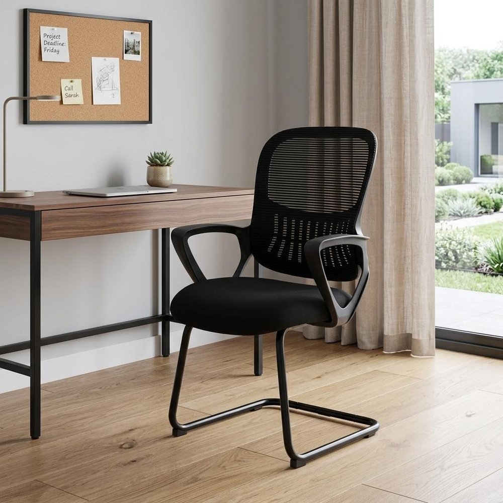 Set of Two Black Conference Office Chair